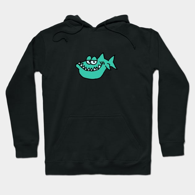 Fishy Chillin' Fish Cartoon Hoodie by MoPaws